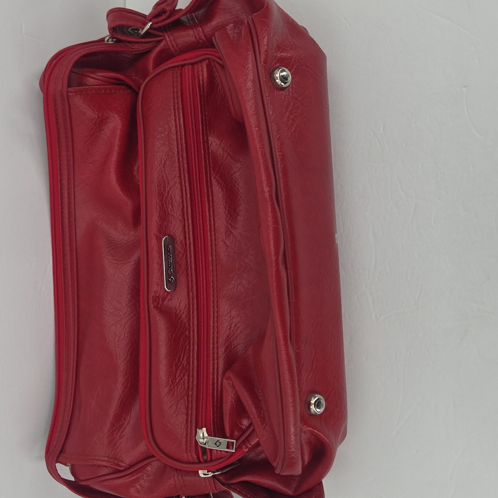 Samsonite Silhouette Red and Beige Bag